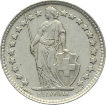1/2 Franken 1952 B